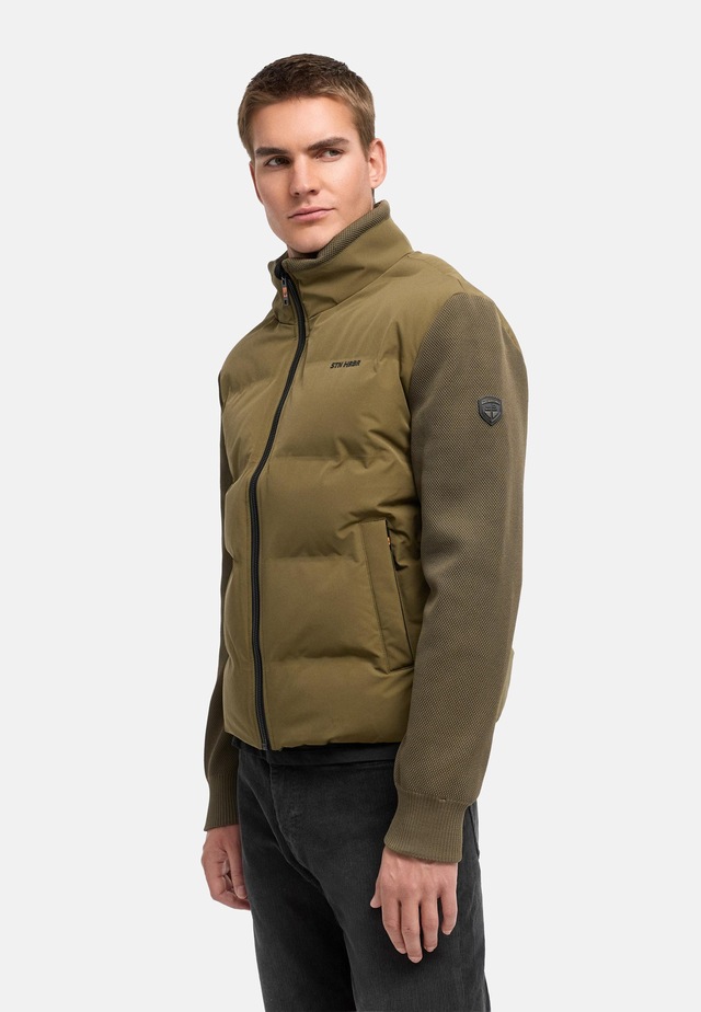 Stone Harbour Outdoorjacke »Eeron XX« ohne Kapuze Warme Jacke mit Strukturstrick in Piqué-Optik