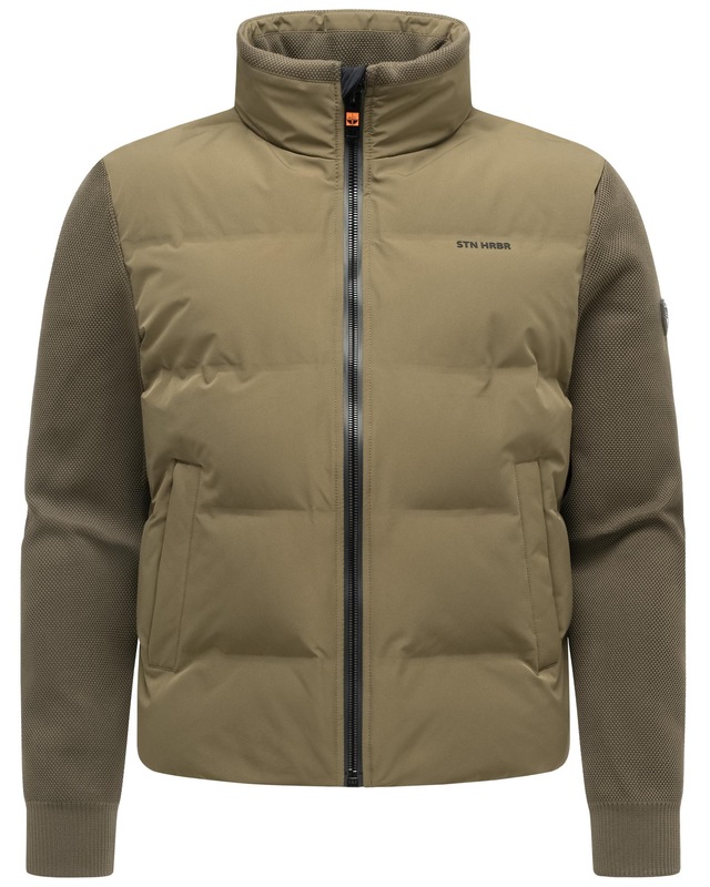 Stone Harbour Outdoorjacke »Eeron XX« ohne Kapuze Warme Jacke mit Strukturstrick in Piqué-Optik
