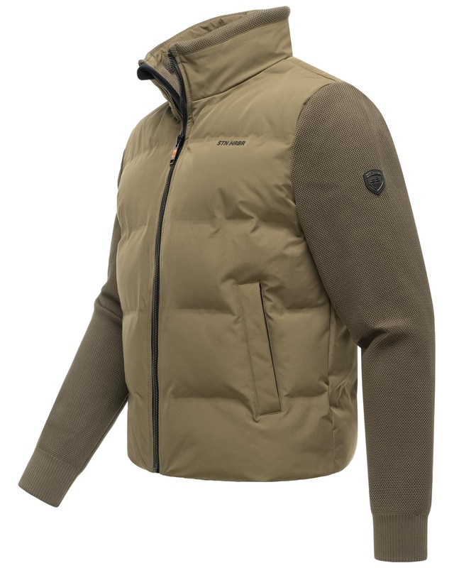 Stone Harbour Outdoorjacke »Eeron XX« ohne Kapuze Warme Jacke mit Strukturstrick in Piqué-Optik