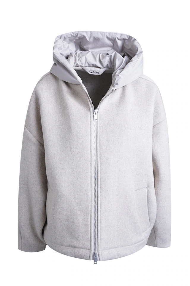 Smith & Soul Outdoorjacke mit Kapuze mit zwei Reißverschlüssen seitlich am Saum