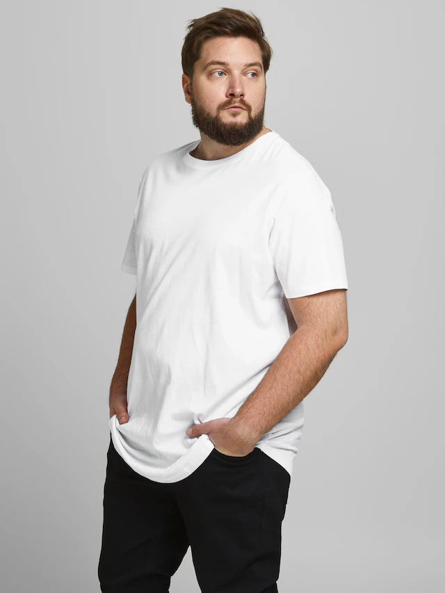 Jack & Jones PlusSize T-Shirt »NOA TEE« mit abgerundetem Saum, bis Größe 6XL