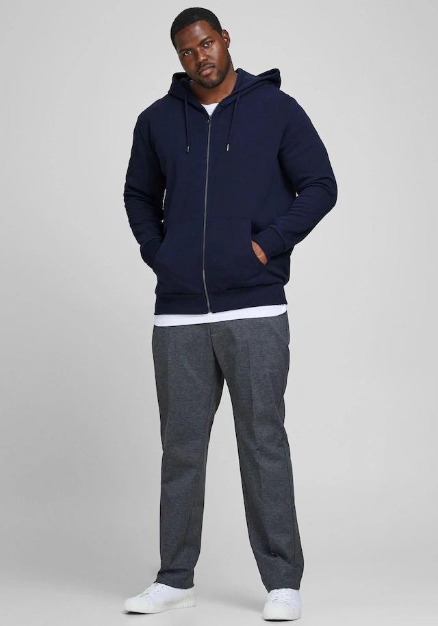 Jack & Jones PlusSize Kapuzensweatjacke »BASIC SWEAT ZIP HOOD« bis Größe 6XL