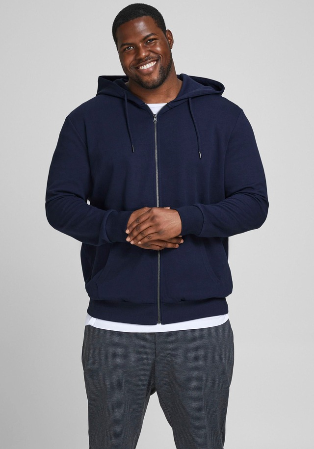 Jack & Jones PlusSize Kapuzensweatjacke »BASIC SWEAT ZIP HOOD« bis Größe 6XL