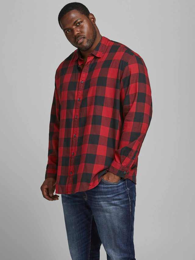 Jack & Jones PlusSize Karohemd »GINGHAM TWILL SHIRT« Bis Größe 6XL
