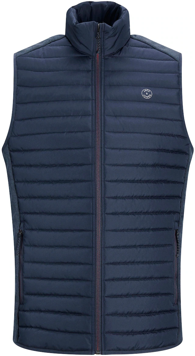 Jack & Jones PlusSize Steppweste »MULTI mit Stehkragen und normaler Form« unifarben, modisch, regular fit, Polyester, Stehkragen