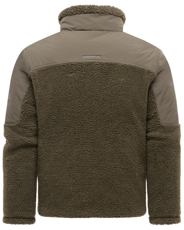 Stone Harbour Plüschjacke »Riveen XX« ohne Kapuze Warme Winterjacke mit Teddyfleece Materialmix
