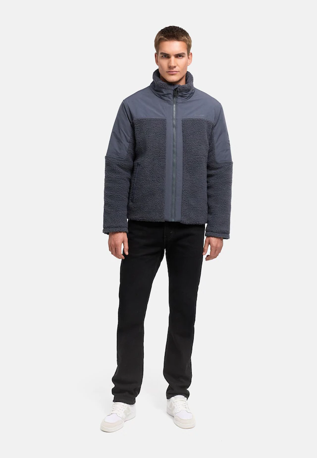 Stone Harbour Plüschjacke »Riveen XX« ohne Kapuze Warme Winterjacke mit Teddyfleece Materialmix