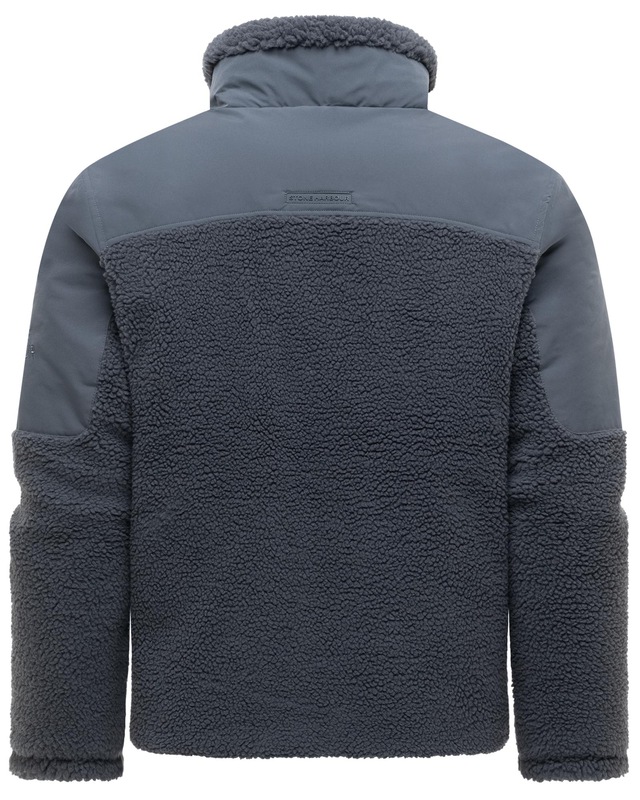 Stone Harbour Plüschjacke »Riveen XX« ohne Kapuze Warme Winterjacke mit Teddyfleece Materialmix