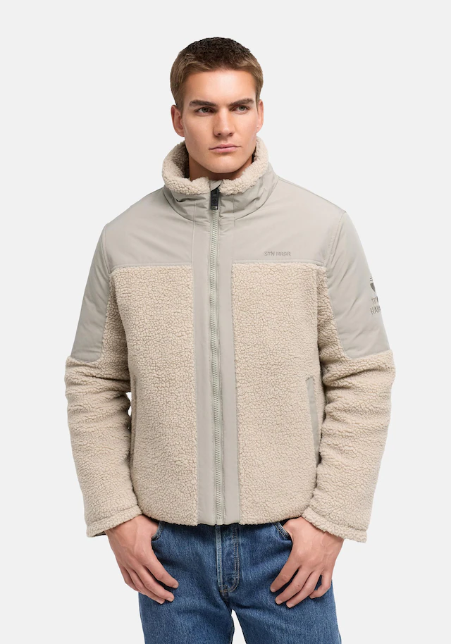 Stone Harbour Plüschjacke »Riveen XX« ohne Kapuze Warme Winterjacke mit Teddyfleece Materialmix