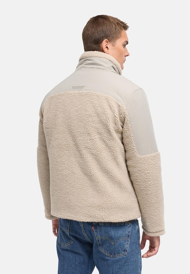 Stone Harbour Plüschjacke »Riveen XX« ohne Kapuze Warme Winterjacke mit Teddyfleece Materialmix