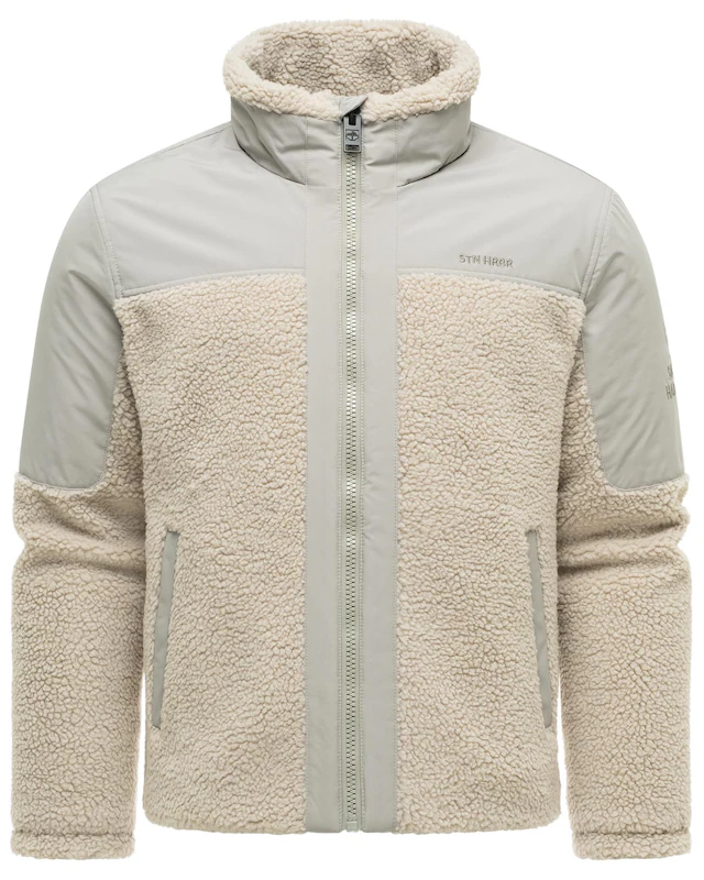 Stone Harbour Plüschjacke »Riveen XX« ohne Kapuze Warme Winterjacke mit Teddyfleece Materialmix