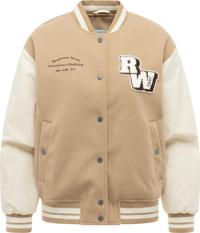Ragwear Collegejacke »Clubie Y« ohne Kapuze modische Damen Bomberjacke mit Rippstrick-Details