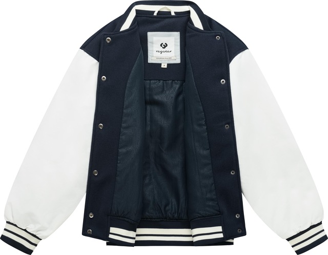 Ragwear Collegejacke »Clubie Y« ohne Kapuze modische Damen Bomberjacke mit Rippstrick-Details