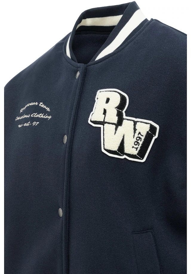 Ragwear Collegejacke »Clubie Y« ohne Kapuze modische Damen Bomberjacke mit Rippstrick-Details
