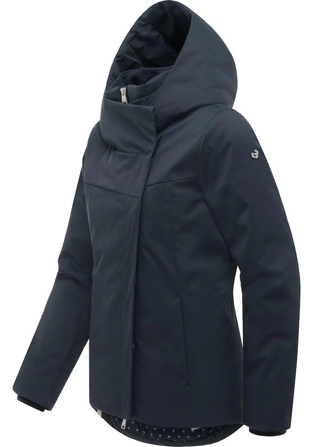 Ragwear Funktionsjacke »Pavleen Short Y« mit Kapuze Warme Damen Winterjacke mit Stehkragen und Kapuze