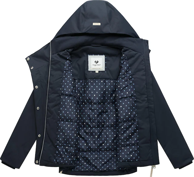 Ragwear Funktionsjacke »Pavleen Short Y« mit Kapuze Warme Damen Winterjacke mit Stehkragen und Kapuze
