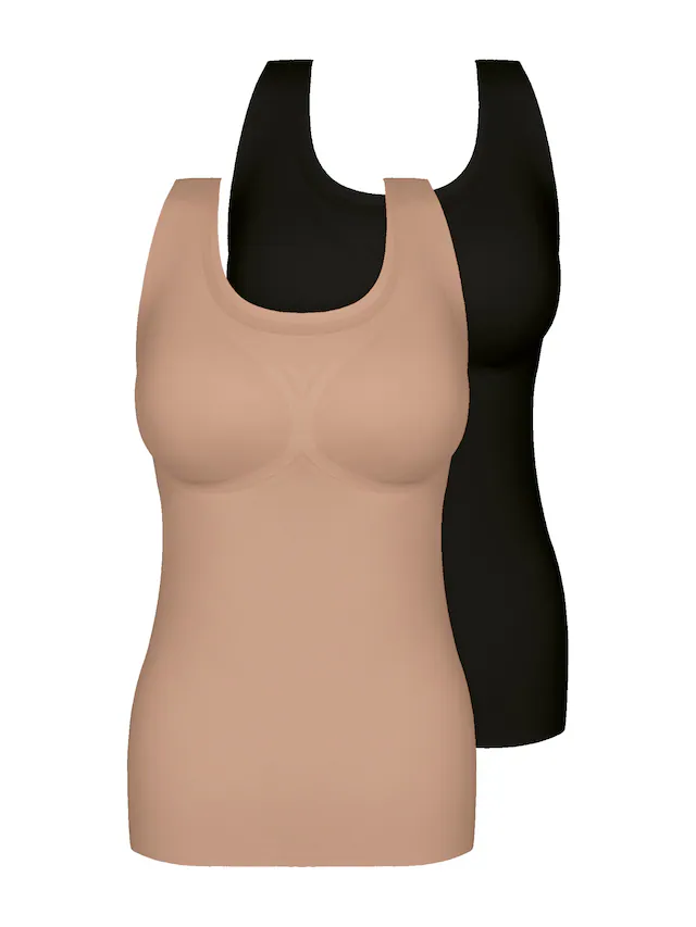 Sassa Achseltop »2er Pack BH-Shirt mit herausnehmbaren Pads bonded micro« 2 Stück,