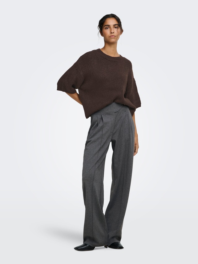 JDY Strickpullover »JDYDICTE S/S PULL O-NECK KNT NOOS« Kunstfaser, knit fit