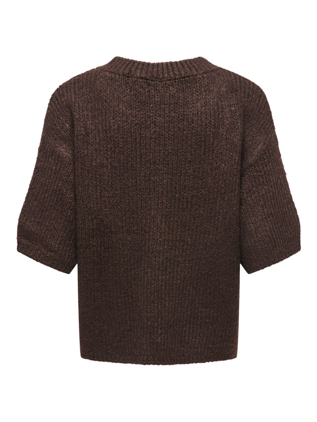 JDY Strickpullover »JDYDICTE S/S PULL O-NECK KNT NOOS« Kunstfaser, knit fit