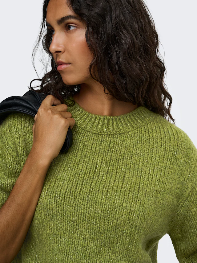 JDY Strickpullover »JDYDICTE S/S PULL O-NECK KNT NOOS« Kunstfaser, knit fit