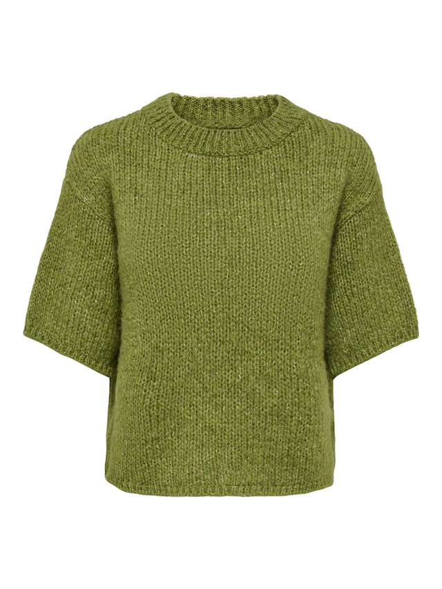 JDY Strickpullover »JDYDICTE S/S PULL O-NECK KNT NOOS« Kunstfaser, knit fit