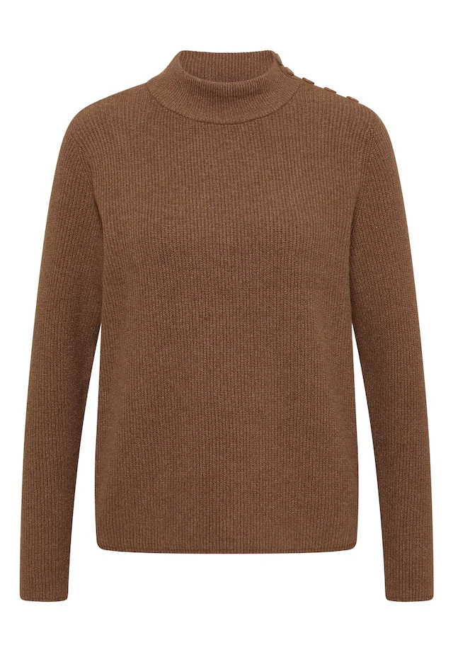 Cecil Stehkragenpullover aus softem Materialmix
