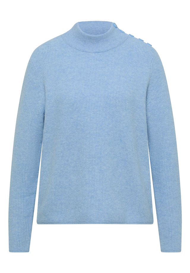Cecil Stehkragenpullover aus softem Materialmix