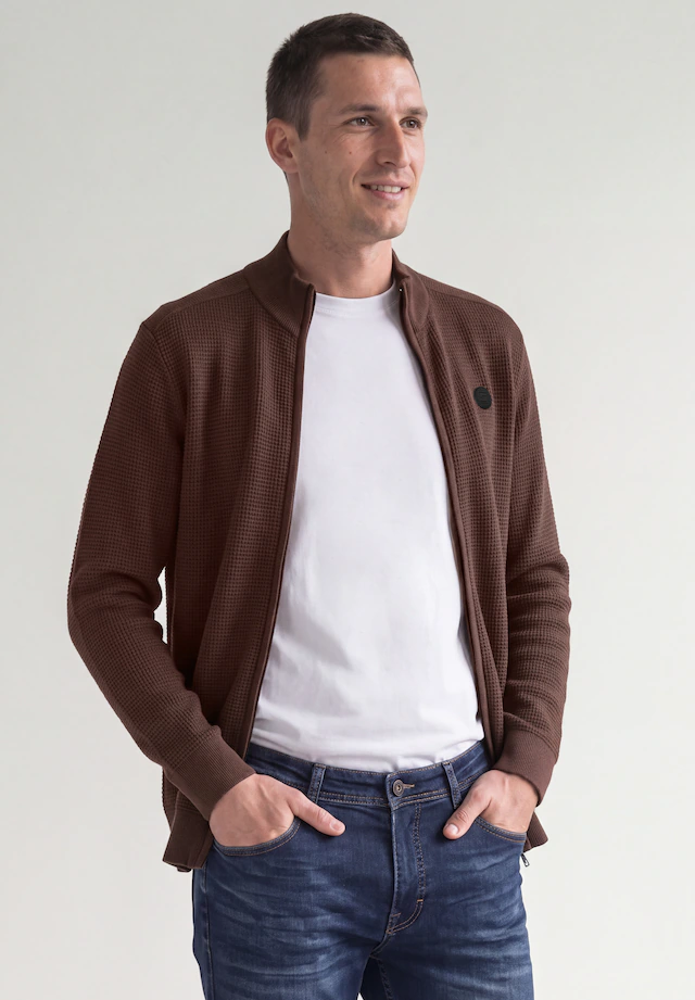 STREET ONE MEN Cardigan mit Stehkragen