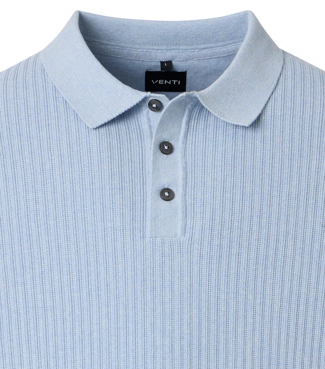 VENTI Polokragenpullover »VENTI Polo-Shirt langarm gemustert«