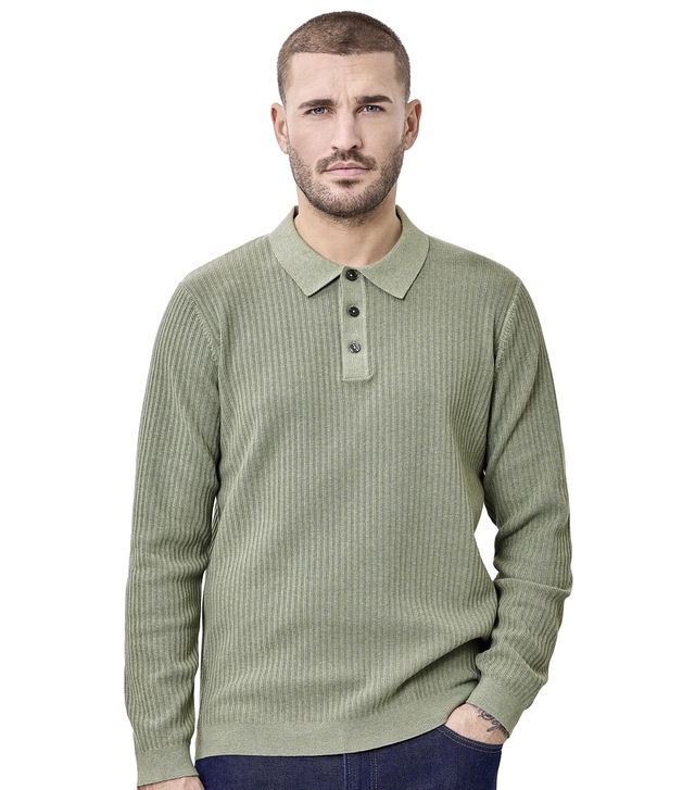VENTI Polokragenpullover »VENTI Polo-Shirt langarm gemustert«