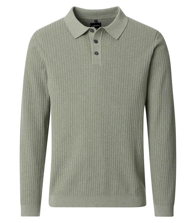 VENTI Polokragenpullover »VENTI Polo-Shirt langarm gemustert«