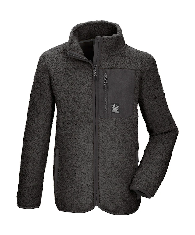 Killtec Fleecejacke »KOW 144 BYS FLC JCKT« Weiche Sherpa Fleecejacke mit Kinnschutz und Stauraum