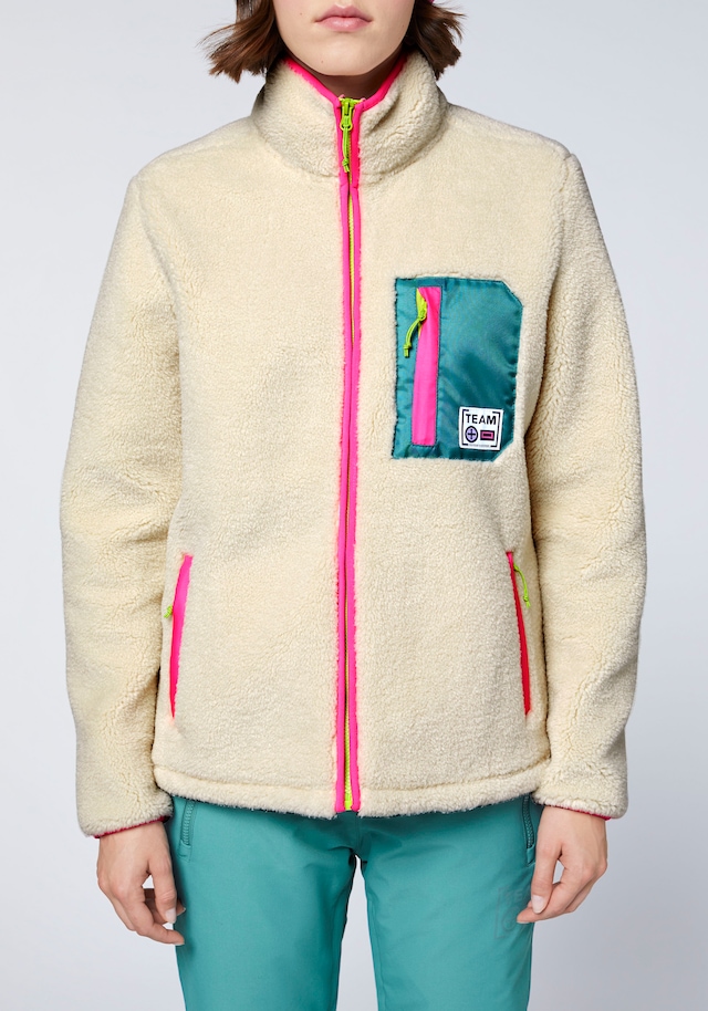 Chiemsee Fleecejacke ohne Kapuze - aus kuschelig wärmendem Sherpa Fleece