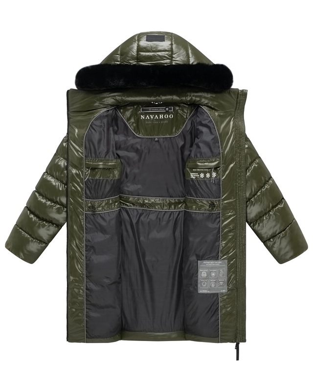Navahoo Steppmantel »Lumeiaa 14« Warmer Damen Wintermantel mit Kunstfellbesatz