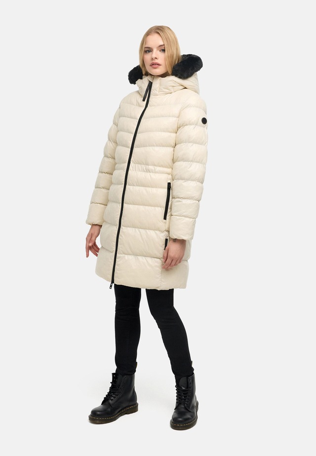 Navahoo Steppmantel »Lumeiaa 14« Warmer Damen Wintermantel mit Kunstfellbesatz