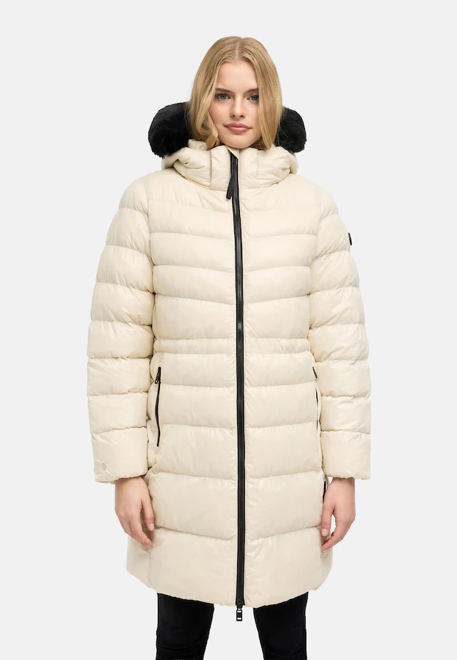 Navahoo Steppmantel »Lumeiaa 14« Warmer Damen Wintermantel mit Kunstfellbesatz