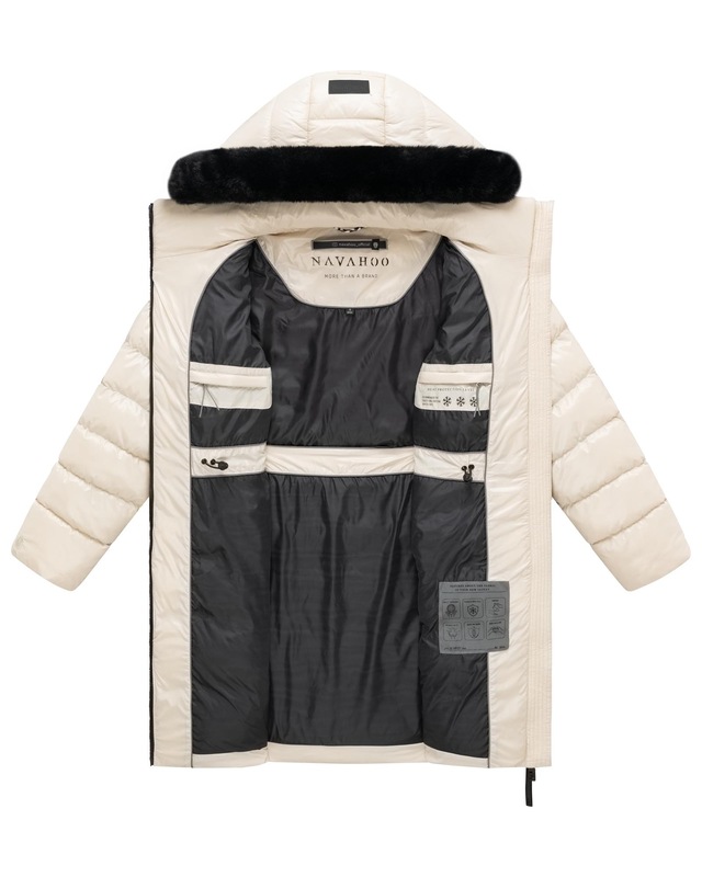 Navahoo Steppmantel »Lumeiaa 14« Warmer Damen Wintermantel mit Kunstfellbesatz