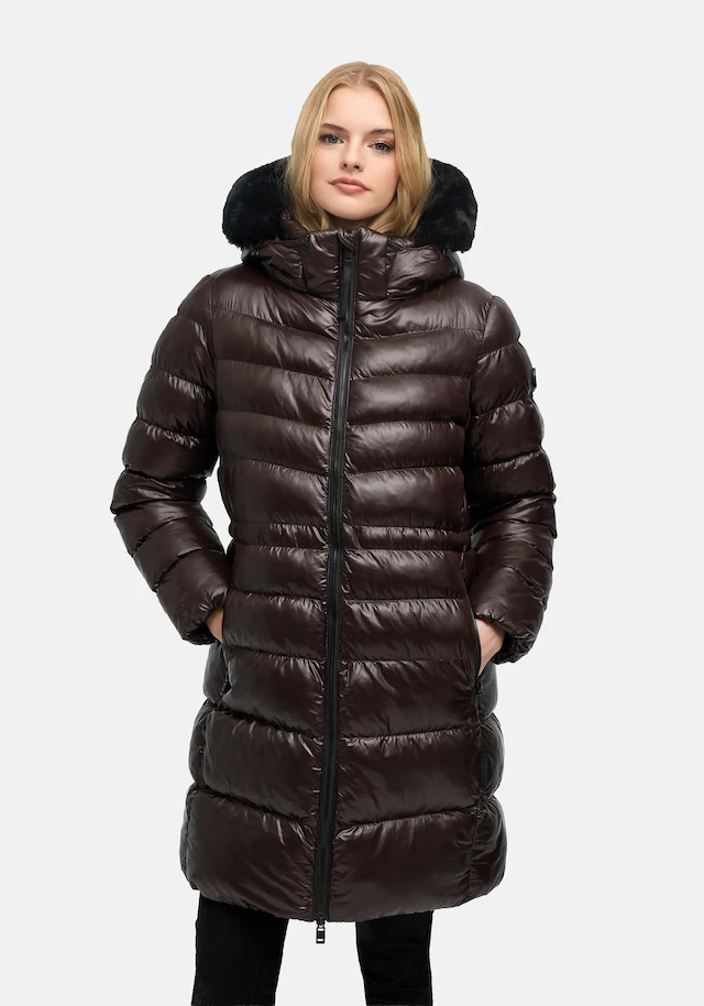 Navahoo Steppmantel »Lumeiaa 14« Warmer Damen Wintermantel mit Kunstfellbesatz