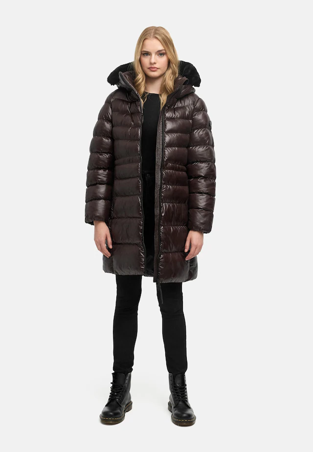 Navahoo Steppmantel »Lumeiaa 14« Warmer Damen Wintermantel mit Kunstfellbesatz