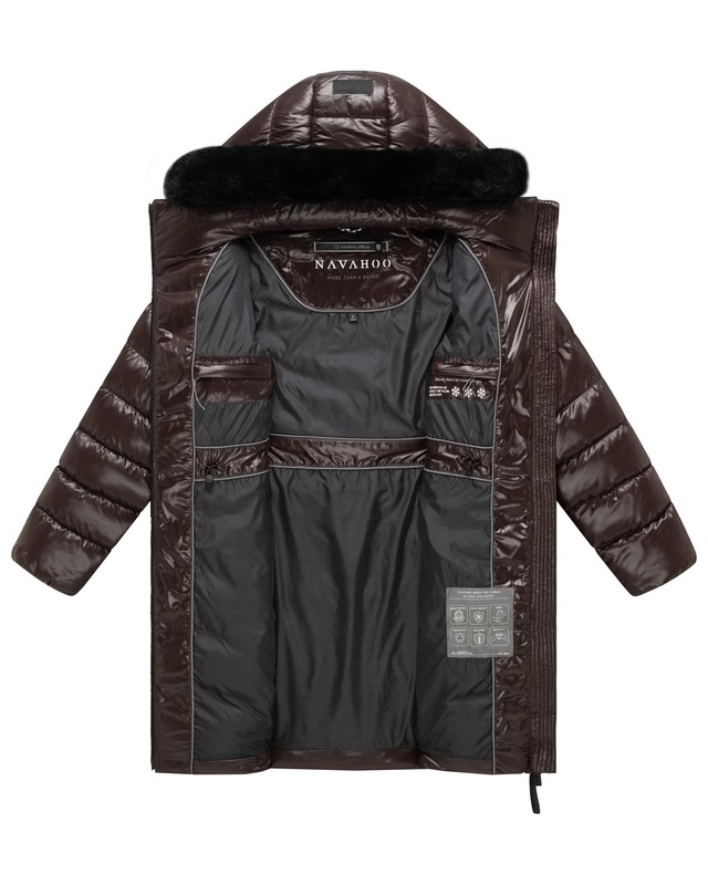 Navahoo Steppmantel »Lumeiaa 14« Warmer Damen Wintermantel mit Kunstfellbesatz