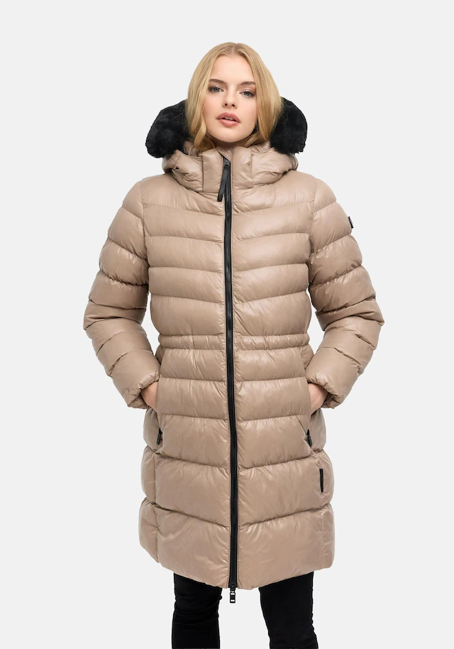 Navahoo Steppmantel »Lumeiaa 14« Warmer Damen Wintermantel mit Kunstfellbesatz