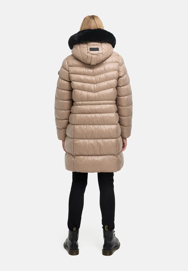 Navahoo Steppmantel »Lumeiaa 14« Warmer Damen Wintermantel mit Kunstfellbesatz