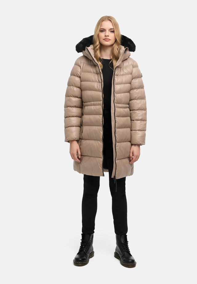 Navahoo Steppmantel »Lumeiaa 14« Warmer Damen Wintermantel mit Kunstfellbesatz