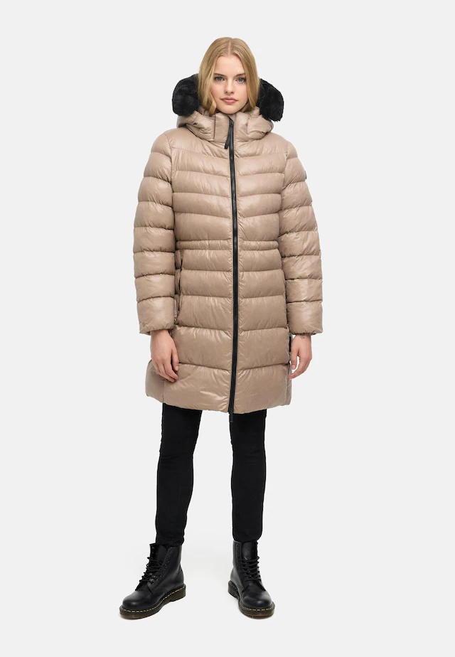 Navahoo Steppmantel »Lumeiaa 14« Warmer Damen Wintermantel mit Kunstfellbesatz