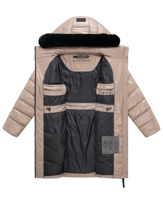 Navahoo Steppmantel »Lumeiaa 14« Warmer Damen Wintermantel mit Kunstfellbesatz