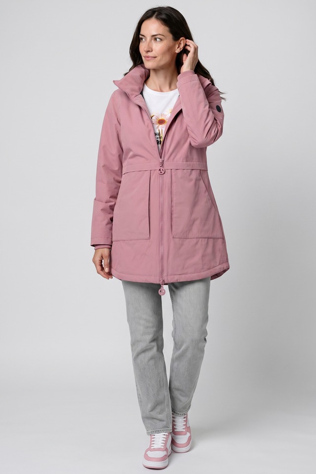 Alife & Kickin Winterjacke »Damen MaluAK A Winterjacke, Jacke« Kapuze am Stehkragen, Zwei-Wege-Reißverschluss, Regular Fit