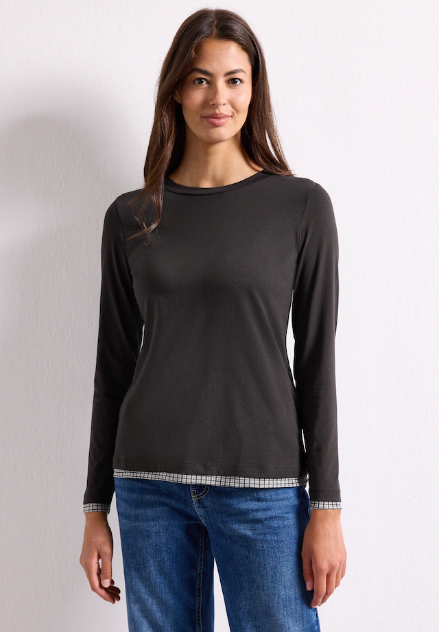 STREET ONE Langarmshirt mit Rundhalsausschnitt