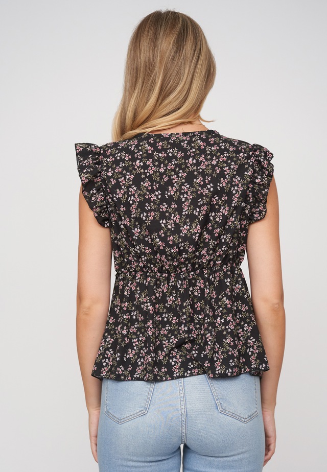 CLOUD 5IVE Shirttop »CLOUD 5IVE Ruffle Sleeve Tie Top«