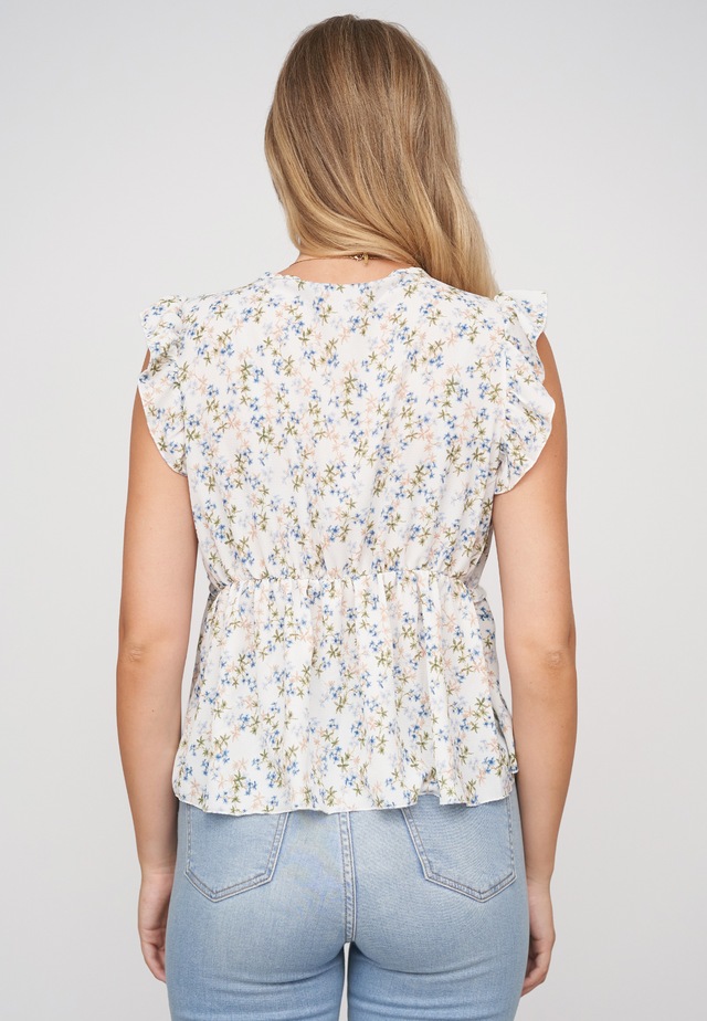 CLOUD 5IVE Shirttop »CLOUD 5IVE Ruffle Sleeve Tie Top«