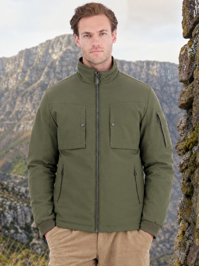 LERROS Outdoorjacke »Sportive Jacke aus flexibler Kunstfaser mit Fütterung« ohne Kapuze